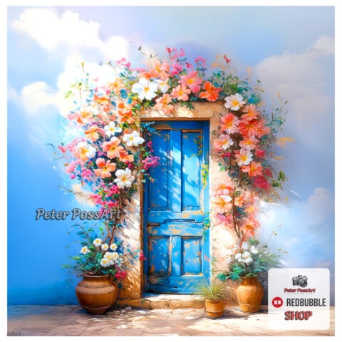 RB Design: Blumen Tür